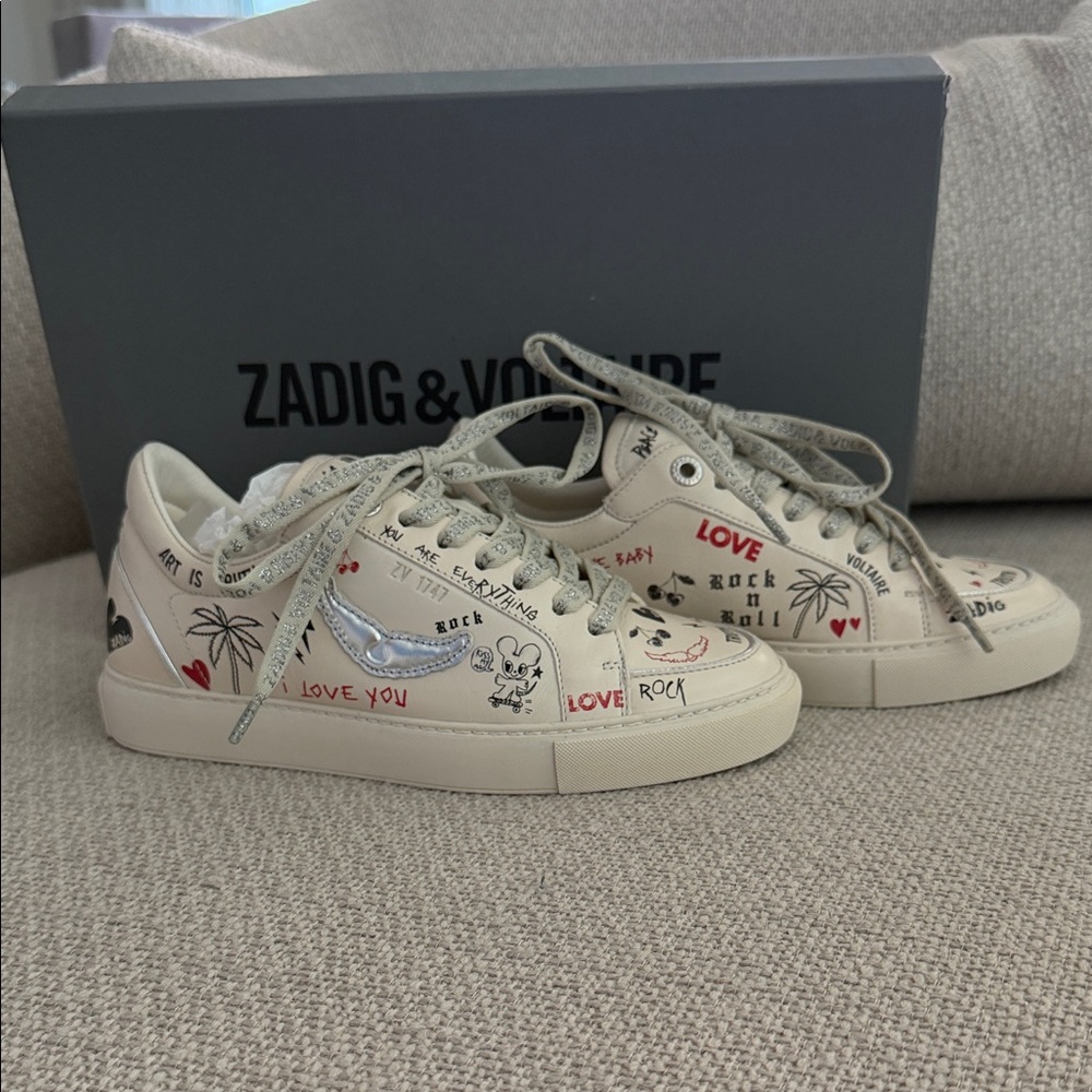 Zadig & Voltaire Fly on Love Sneakers - Picture 2 of 11